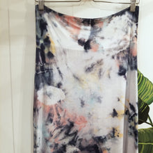 Load image into Gallery viewer, The imagery you&#39;ll discover in these handcrafted beauties is endless. Not only is this the perfect skirt for everyday, it&#39;ll be the most fun you&#39;ll enjoy wearing and having endless conversations about too! The perfect maxi skirt for everyday. Featuring a wide waistband and an A-line body with a long ankle length hem and double side slits. This is a unique and original hand-dyed skirt using non-toxic dyes in our organic bamboo knit fabric that is so luxuriously soft + comfy, you won&#39;t want to take if off!
