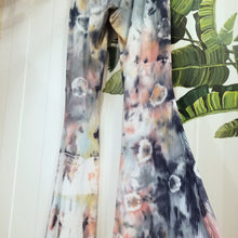 Load image into Gallery viewer, The perfect flares for everyday. Featuring a wide high rise waistband with a fitted leg flaring out from the knees. This is a unique and original hand-dyed pant using non-toxic dyes in our organic bamboo rib knit fabric that is so luxuriously soft + comfy, you won&#39;t want to take them off!
