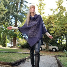 Load image into Gallery viewer, Elevate your look with this sweet handcrafted vintage feel poncho. Beautifully lightweight it was made in an intricate doily lace featuring a pom pom edge that&#39;s just so flirty &amp; fun. Simply perfect to throw over any shirt, dress, paired with your favorite pair of jeans or if you&#39;re looking for a gift for someone special, this will have them feeling very loved!
