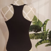 Load image into Gallery viewer, This is a chic + classic ultra fitted style racer back tank top for everyday. Wear on it&#39;s own or layer up with all your favorite sweaters, cardigans , off the shoulder tops + summer tunics. Designed for everything from lounging, playing + working whether it&#39;s in your home office or on the go, this tank is so versatile and ultra comfy cozy you won&#39;t want to take it off!
