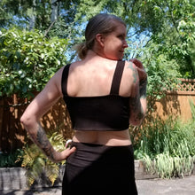 Load image into Gallery viewer, Sexy, Fun + Flirty, this bandeau top is an absolute must for a rockin&#39; wardrobe staple. Featuring a completely adjustable tie front it can be knotted or tied into a bow. 2 layers of lusciously soft bamboo knit gives the perfect amount of comfort and coverage a lady needs, so just have fun mixing + matching this piece with everything in your summer wardrobe!
