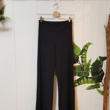 Load image into Gallery viewer, The ultimate in comfort, classic active to lounge pant for everyday. Featuring a nice wide waistband that can either be worn up for a higher waist look or folded over for a low-rise look. They are fitted in the waist and hips and the leg flows down into a nice relaxed straight leg. From day to night, lounge, do your yoga + stretches or just simply wear these to feel good, relaxed + comfy in!
