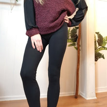 Load image into Gallery viewer, These classic leggings can be worn on their own or layered with all your wardrobe favorites. Made in a luscious organic rib knit, these have a great medium to high rise fit with an elasticized waist &amp; reach ankle length. Made for everyday wear, layer these up whether your working from home, working out or on the go + wear these with everything from your favorite flats to your fall boots!
