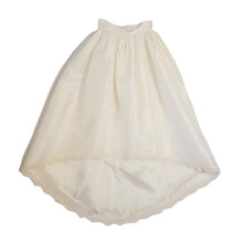 Load image into Gallery viewer, An ultra sweet Hi-Lo styled bridal skirt with elegant scalloped lace hem edge. Featuring a fitted ruched waistband and a fully gathered skirt that flows into a full a-line shaped skirt. The perfect skirt for a Bride-to-be, whether it be a cocktail style wedding, simple country setting, a destination wedding or elopement!
