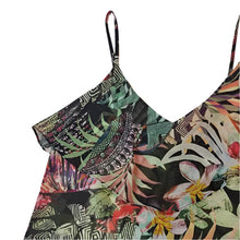 Load image into Gallery viewer, A sweet flounce neck top for everyday! Featuring a nice easy relaxed and flowy fit along with handy adjustable spaghetti straps. Just slip on this fun piece and enjoy this easy breezy lightweight cami you can go anywhere in.
